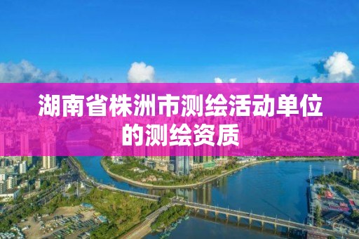 湖南省株洲市測繪活動單位的測繪資質