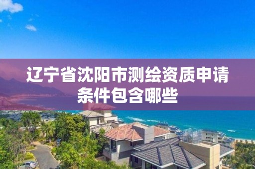 遼寧省沈陽市測繪資質申請條件包含哪些