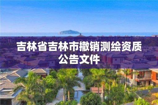 吉林省吉林市撤銷測繪資質公告文件