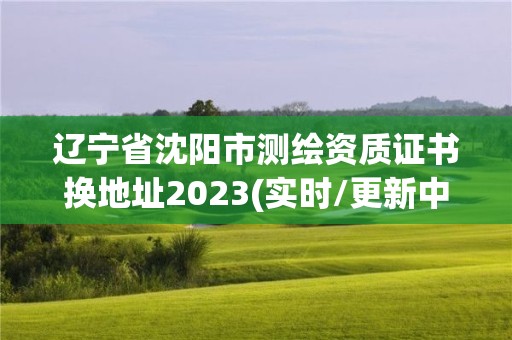 遼寧省沈陽(yáng)市測(cè)繪資質(zhì)證書換地址2023(實(shí)時(shí)/更新中)