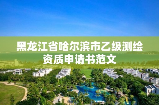 黑龍江省哈爾濱市乙級測繪資質申請書范文