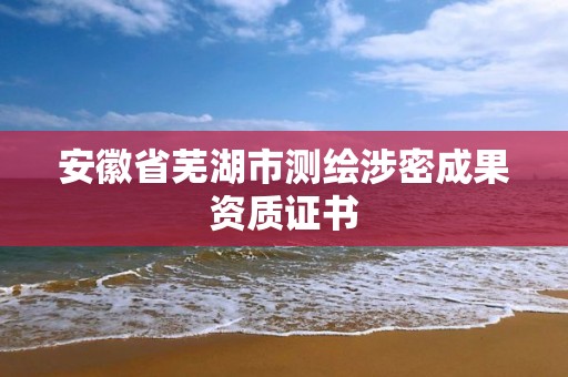 安徽省蕪湖市測繪涉密成果資質證書