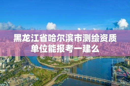 黑龍江省哈爾濱市測繪資質單位能報考一建么