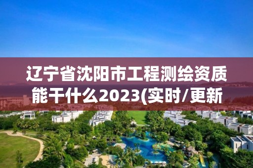 遼寧省沈陽市工程測繪資質能干什么2023(實時/更新中)