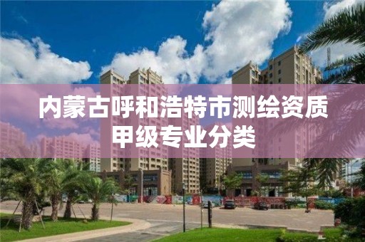 內蒙古呼和浩特市測繪資質甲級專業分類