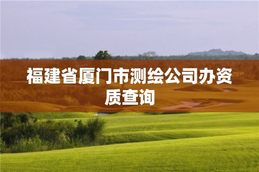 福建省廈門市測繪公司辦資質(zhì)查詢