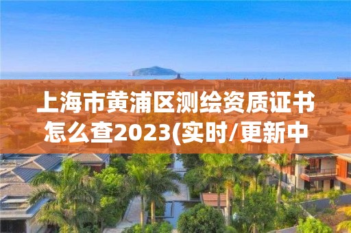 上海市黃浦區(qū)測繪資質(zhì)證書怎么查2023(實時/更新中)