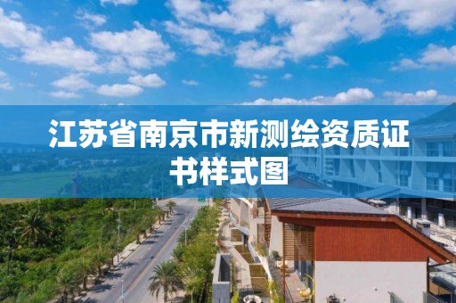 江蘇省南京市新測繪資質證書樣式圖