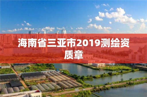 海南省三亞市2019測繪資質章