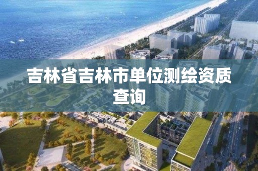 吉林省吉林市單位測繪資質查詢