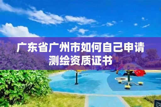 廣東省廣州市如何自己申請(qǐng)測(cè)繪資質(zhì)證書