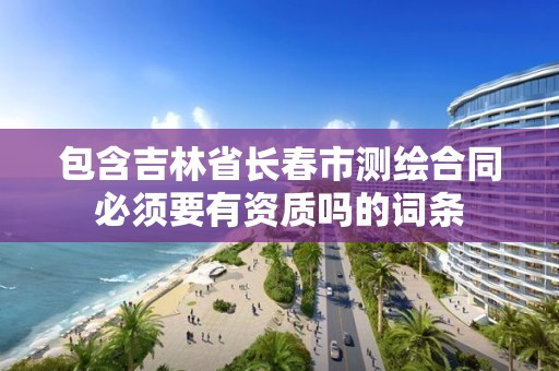 包含吉林省長春市測繪合同必須要有資質嗎的詞條