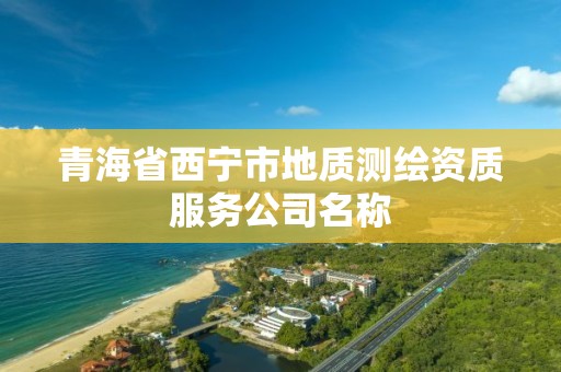 青海省西寧市地質測繪資質服務公司名稱