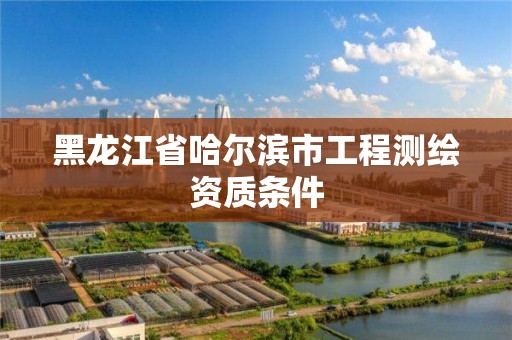 黑龍江省哈爾濱市工程測繪資質條件