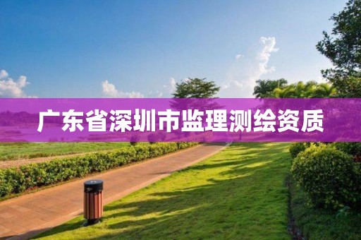 廣東省深圳市監理測繪資質