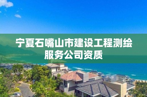 寧夏石嘴山市建設工程測繪服務公司資質