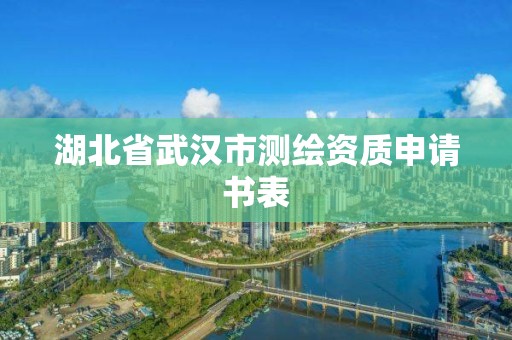 湖北省武漢市測繪資質(zhì)申請書表