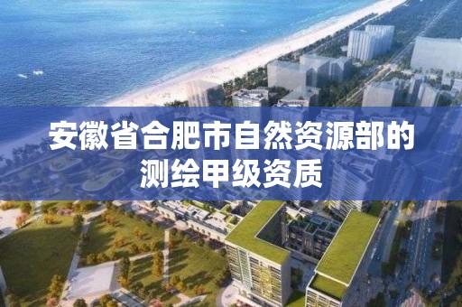 安徽省合肥市自然資源部的測繪甲級資質(zhì)