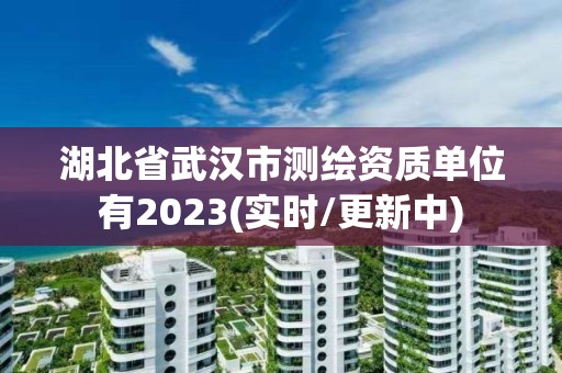 湖北省武漢市測繪資質單位有2023(實時/更新中)