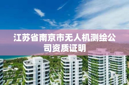 江蘇省南京市無人機測繪公司資質證明