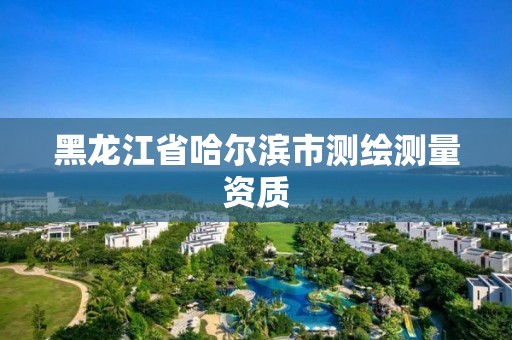 黑龍江省哈爾濱市測繪測量資質