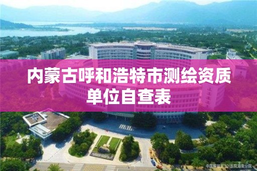 內蒙古呼和浩特市測繪資質單位自查表