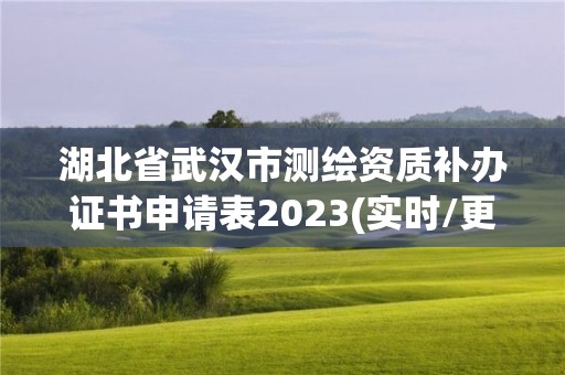 湖北省武漢市測繪資質(zhì)補(bǔ)辦證書申請表2023(實時/更新中)