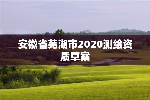 安徽省蕪湖市2020測繪資質(zhì)草案