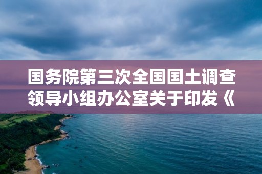 國務院第三次全國國土調查領導小組辦公室關于印發《第三次全國國土調查成果國家級核查監理人員管理規定》的通知