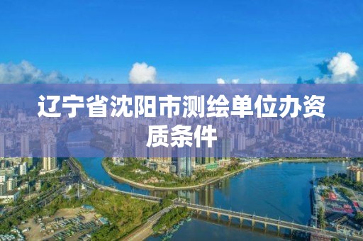 遼寧省沈陽市測繪單位辦資質條件