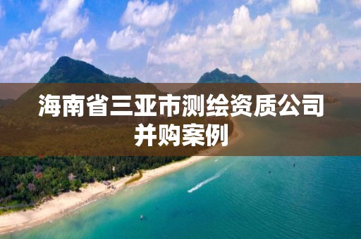 海南省三亞市測繪資質公司并購案例