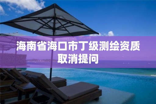 海南省海口市丁級測繪資質取消提問