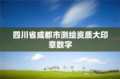 四川省成都市測繪資質大印章數字