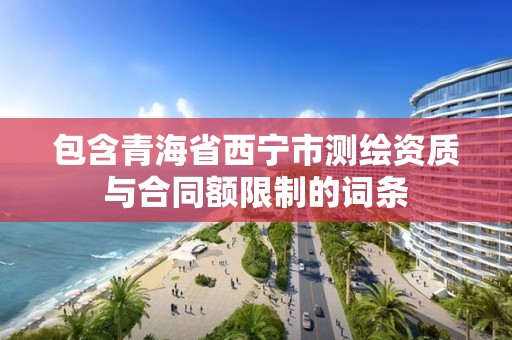 包含青海省西寧市測繪資質與合同額限制的詞條