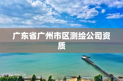 廣東省廣州市區測繪公司資質