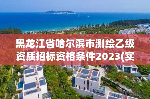 黑龍江省哈爾濱市測繪乙級資質招標資格條件2023(實時/更新中)