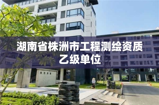 湖南省株洲市工程測繪資質乙級單位