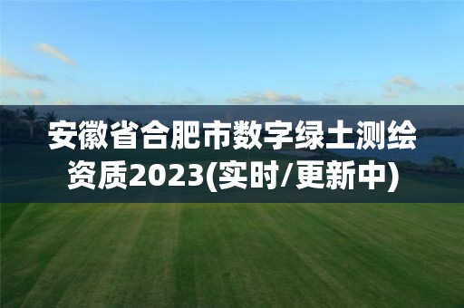 安徽省合肥市數字綠土測繪資質2023(實時/更新中)