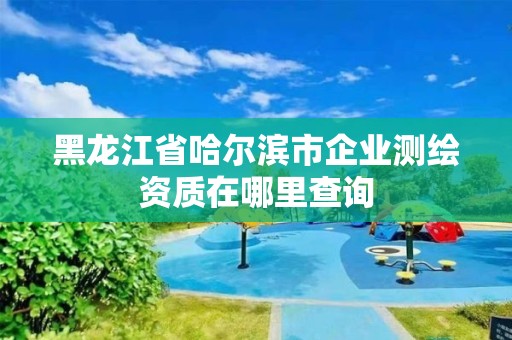 黑龍江省哈爾濱市企業測繪資質在哪里查詢