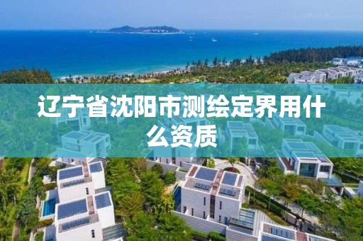 遼寧省沈陽市測繪定界用什么資質