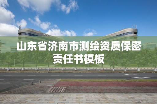 山東省濟南市測繪資質(zhì)保密責任書模板