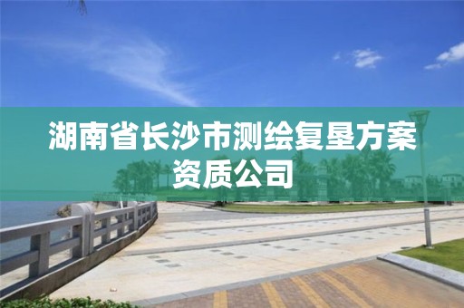 湖南省長沙市測繪復墾方案資質公司