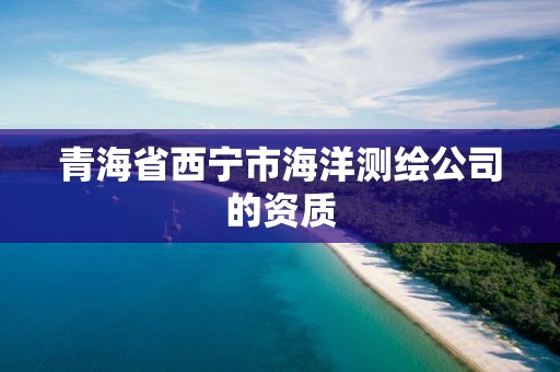 青海省西寧市海洋測繪公司的資質(zhì)