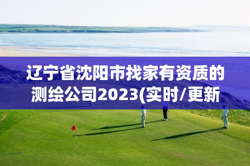 遼寧省沈陽市找家有資質的測繪公司2023(實時/更新中)