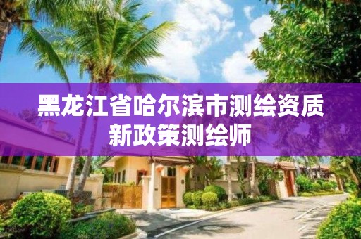 黑龍江省哈爾濱市測繪資質新政策測繪師