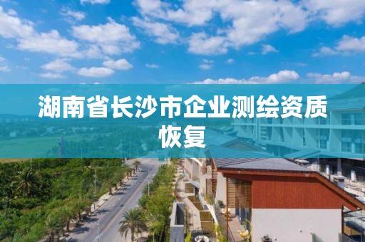 湖南省長沙市企業(yè)測繪資質(zhì)恢復