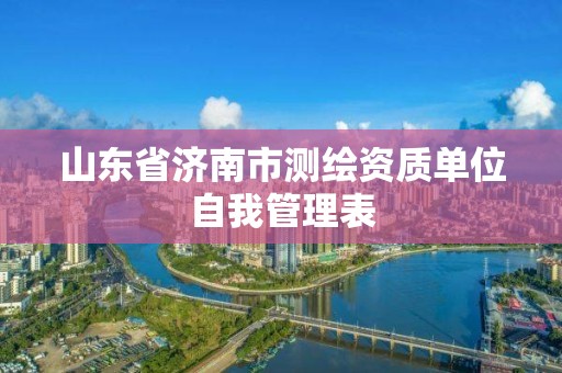 山東省濟(jì)南市測(cè)繪資質(zhì)單位自我管理表