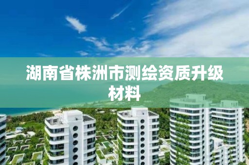 湖南省株洲市測繪資質升級材料