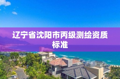 遼寧省沈陽市丙級測繪資質標準