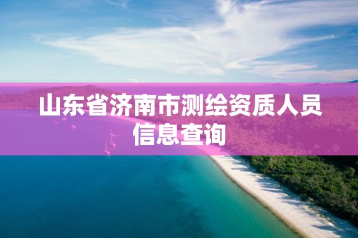 山東省濟南市測繪資質人員信息查詢